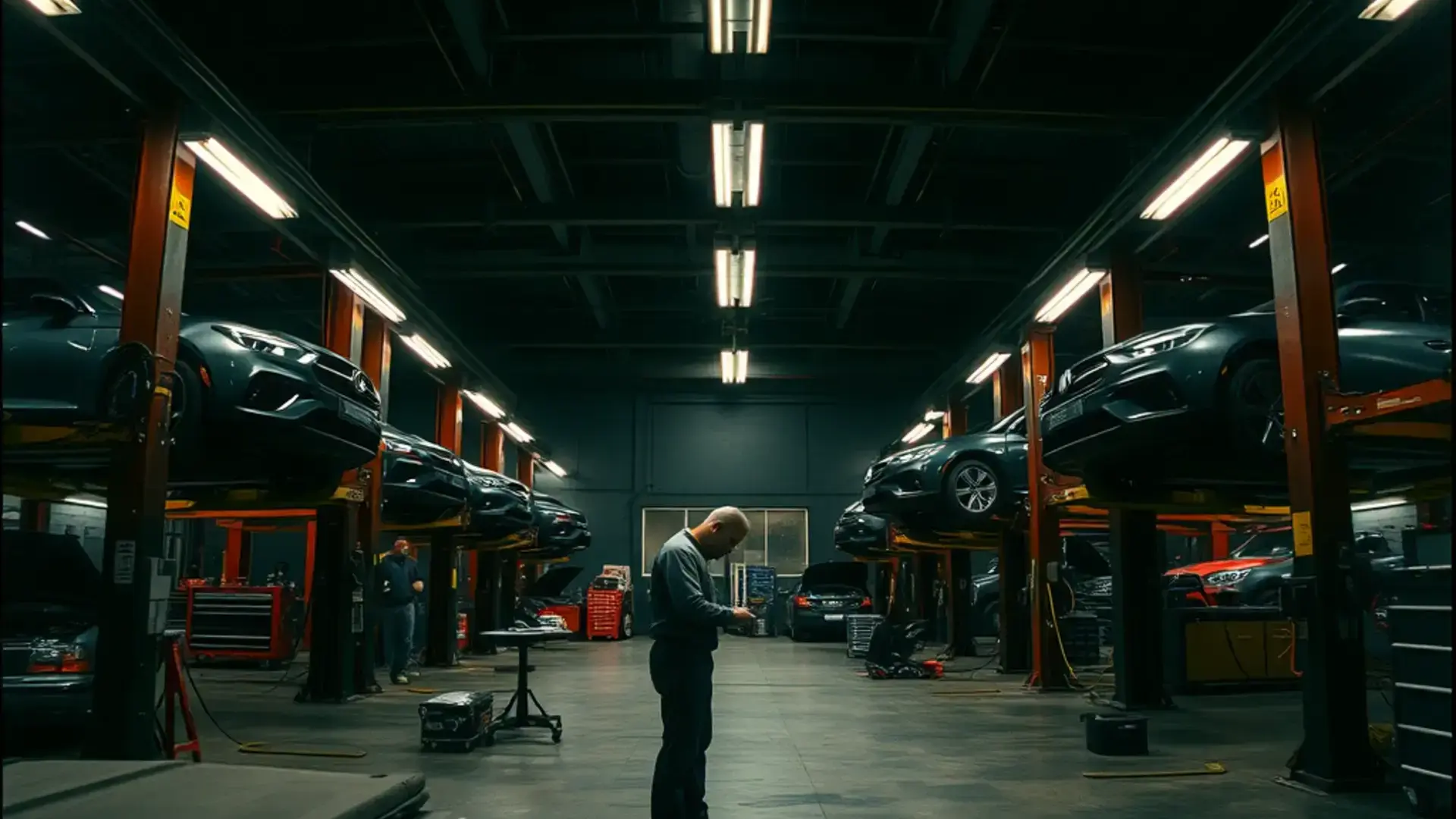 Professional auto repair workshop